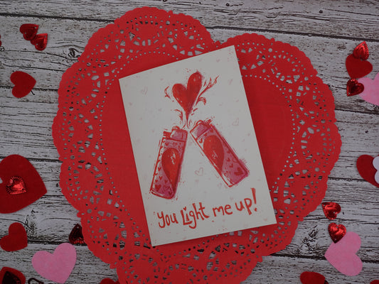 'You Light Me Up!' Greeting Card