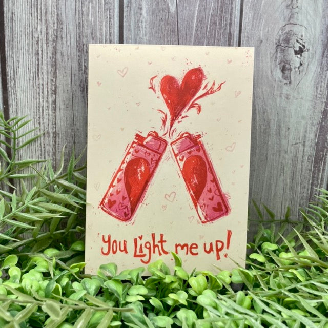 'You Light Me Up!' Greeting Card