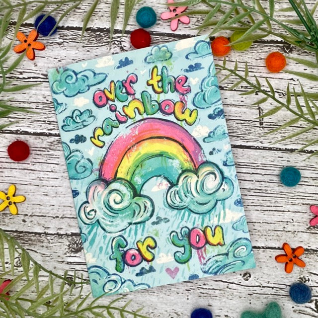 'Over the Rainbow for You' Greeting Card